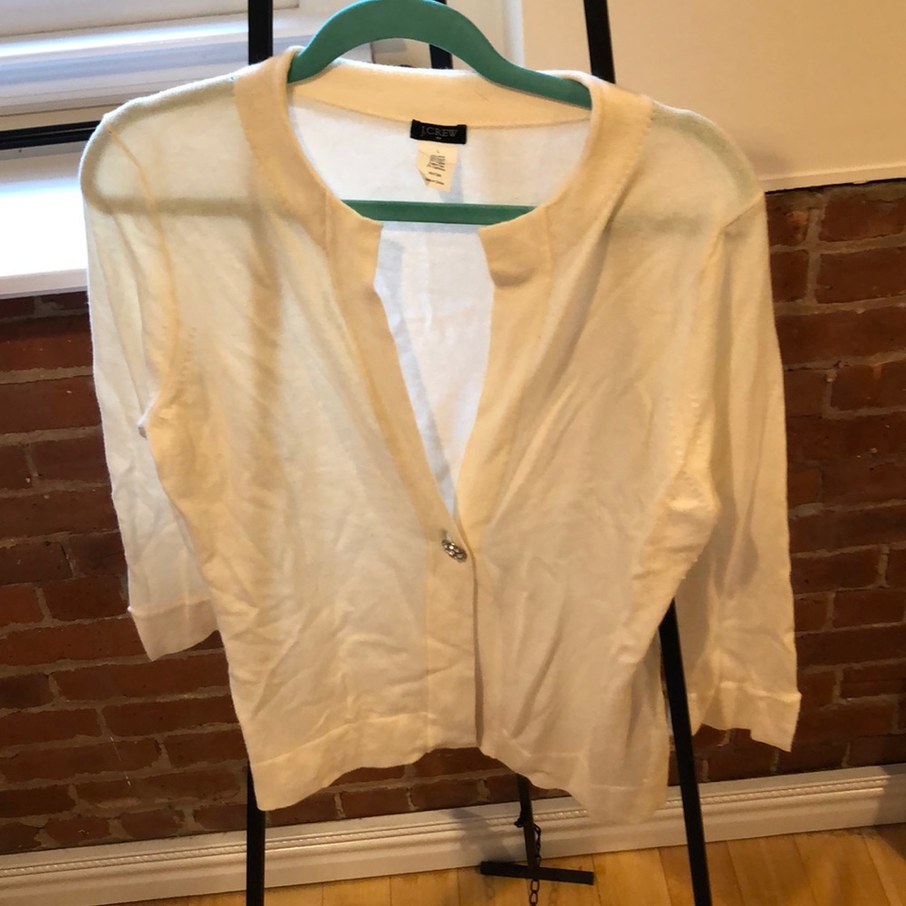 J.CREW ivory cardigan